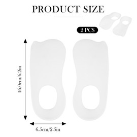 Orthotic Shoe Pads for Heel Spurs & Flat Feet - Plantillas para Espolon Calcaneo Mujer - Arch Support Insoles for Walking, Running - 1 Pair (White, M)