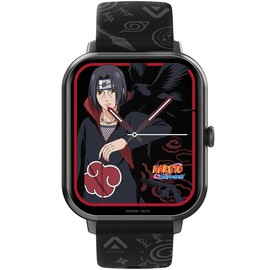 Abyx Fit Touch 3 Naruto Edition Smartwatch - 1123 Modes, Bluetooth, Net Display, IP67, Heart Rate and Oxygen Tracker, Notifications, Android/iOS - Itachi Design, Star grey, Modern
