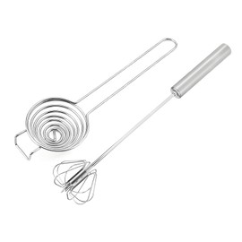 MYTOAU 2PCS Egg Separator Stainless Steel Egg Whisk, Stainless Steel Egg Separator Egg Yolk Separator Egg White Separator Hand Push Rotary Whisk Egg Beater Mixer for Kitchen Baking Tools