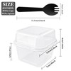 Qyyiguf 50 Pcs 8OZ Plastic Dessert Cups with Lids and