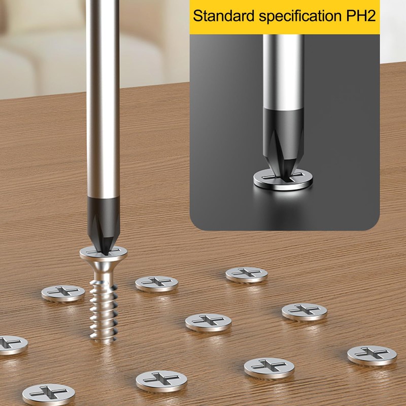 Sipery 2 Pack Phillips Screwdriver - 4 Inch Shaft, Cross-head