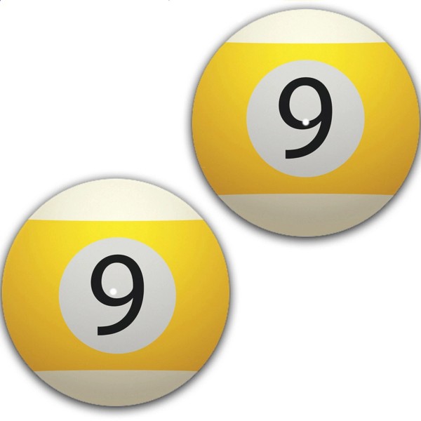 Plastic Waffles Set of 2 DJ 9 Ball #1 Nine