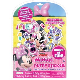 Bendon Minnie Puffy Sticker Coloring and Activity Playset Book
