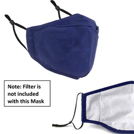 Trimming Shop Cotton Face Mask, Reusable, Washable & Dust Proof, Breathable & Safety Mask, Anti-Pollution Mask, Unisex Face Cover for Running, Cycling & Outdoor Activities, Navy Blue, 3pcs