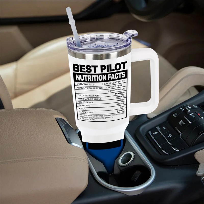 Sxmluedn Pilot Tumbler Cup - 40 Oz Mug with Lid,