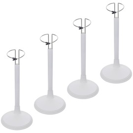 NUOBESTY 4pcs Doll Stands Doll Display Holder Models Doll Support Frames Doll Racks Dolls Accessories 35cm White for Doll Supplies