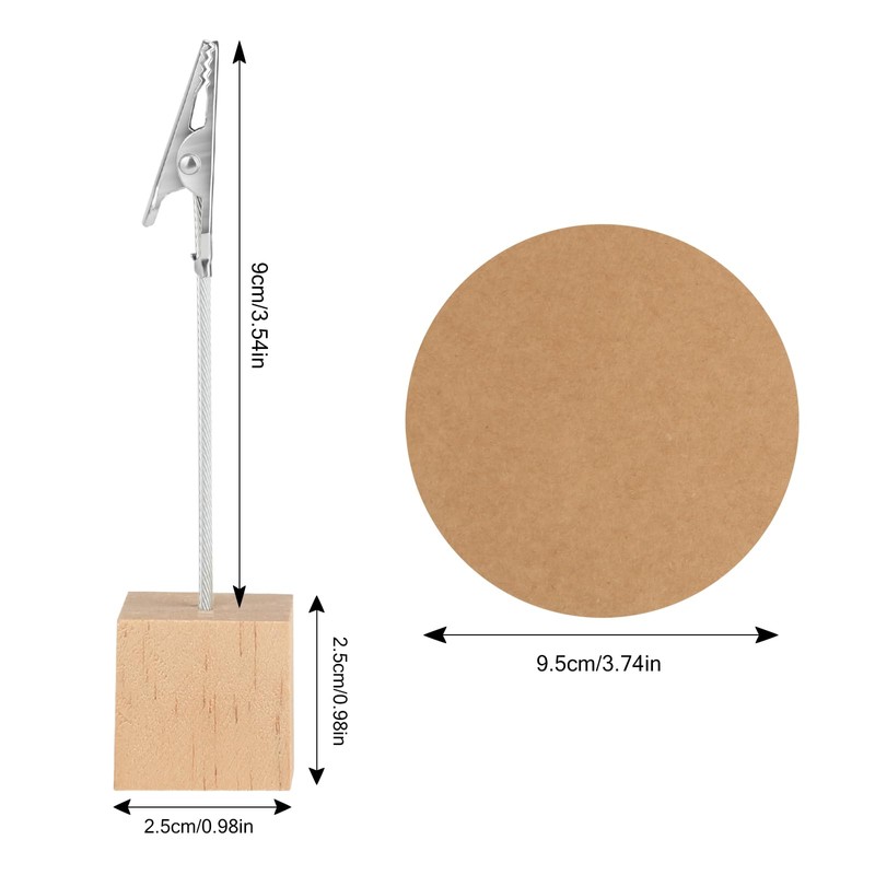 Pack of 20 Photo Holders with Clips, Durable Photo Holder,