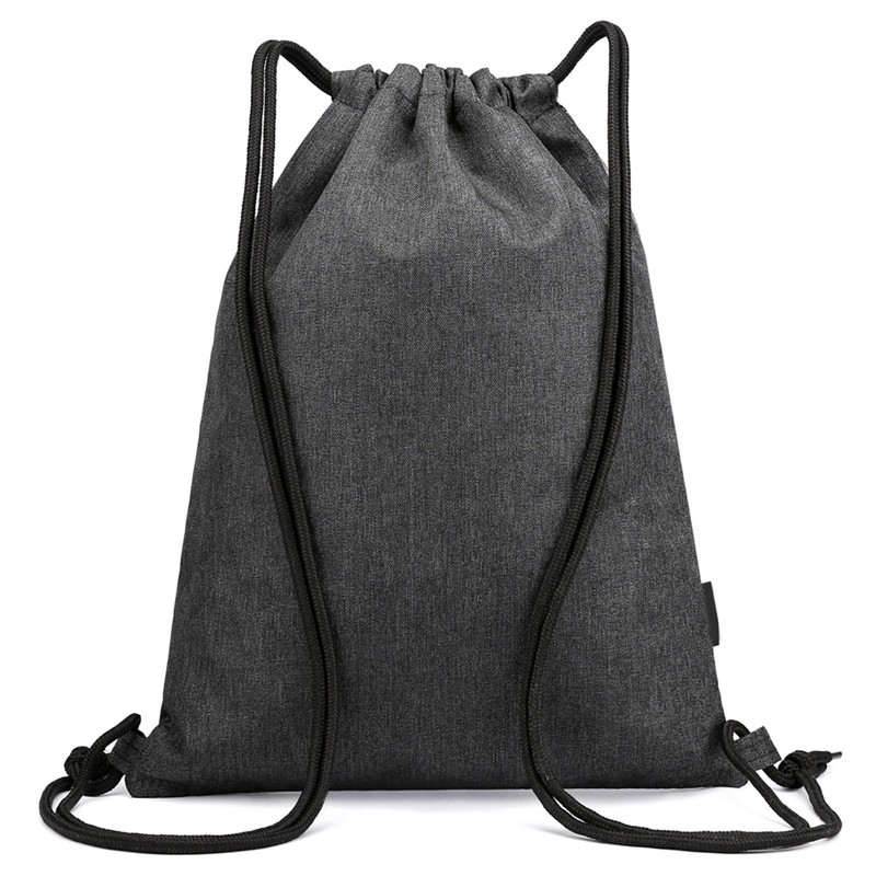 Gym Sack with Earphones Jack Drawstring Backpack Water-resistant Drawstring Bucket