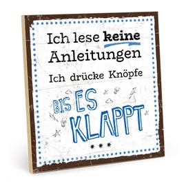 TypeStoff Wooden Sign with Saying - Instructions - Vintage Look with Quote as a Gift and Decoration on the Theme Funny and Instructions for Use - HS-00697