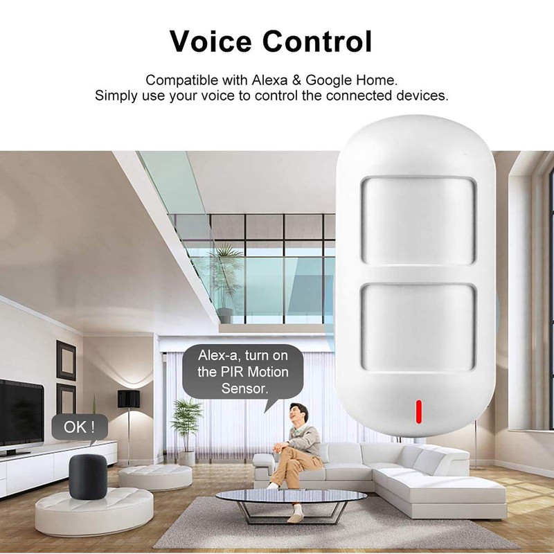 Wolf-Guard HW-W06 2.4G Wi-Fi Motion Detector Alarm, Pet-friendly, Work with
