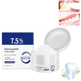 7.5% Hydroxyapatite Tooth Powder for Enamel Protection, Toothpaste Hydroxyapatite for Sensitive Teeth, Teeth Strengthening, Gentle Mint, Fresh Breath, 50 g