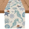 Christmas Table Runner Coastal Beachy Seahorse Starfish Table Runners Seasonal