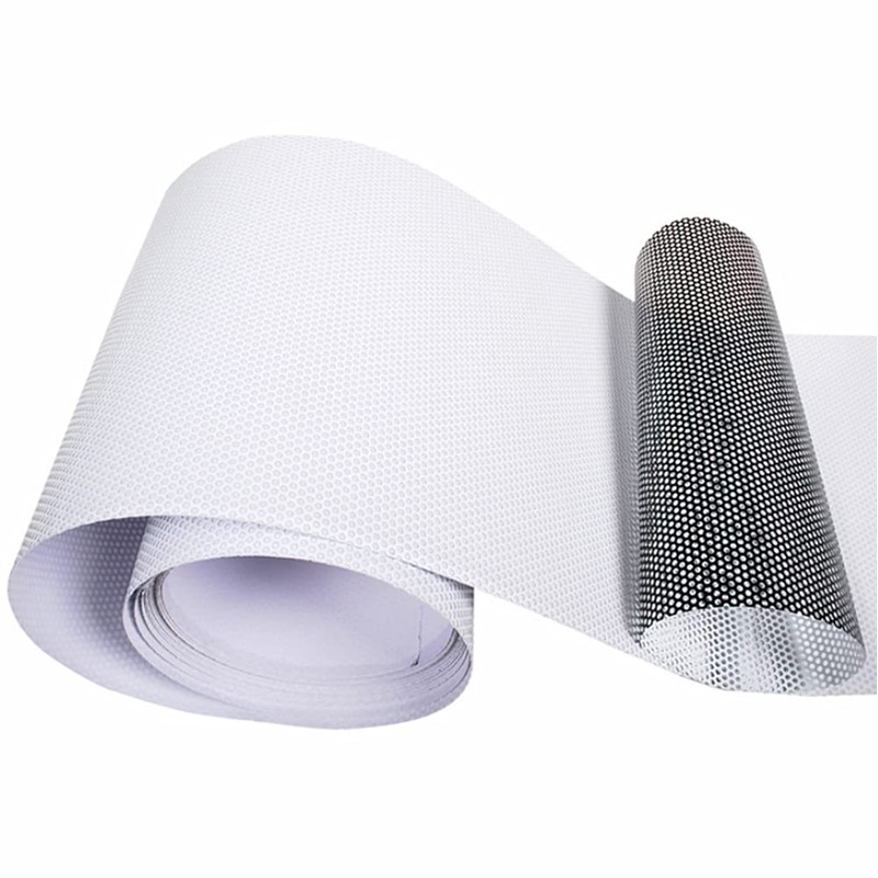 Moyishi One-Way Perforated Black Vinyl Privacy Window Film Electrostatic Adhesive