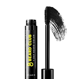 Beard Club One-Day Beard & Eyebrow Color - Available in Four Colors and Four Sizes - Temporary Color for Beard and Eyebrows, Covers Greys, Fills in Patches, and Enhances Volume - 30 Applications Per Tube:_Black