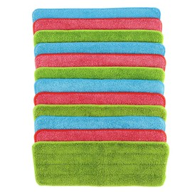 HOBBYIN 6 Pieces Microfiber Cleaning Pads Mop Pads,Reusable and Washable Mop Pads,Wet and Dry Household Mop Pad ,Fit for Most Mops 16.5 x 5.7inch