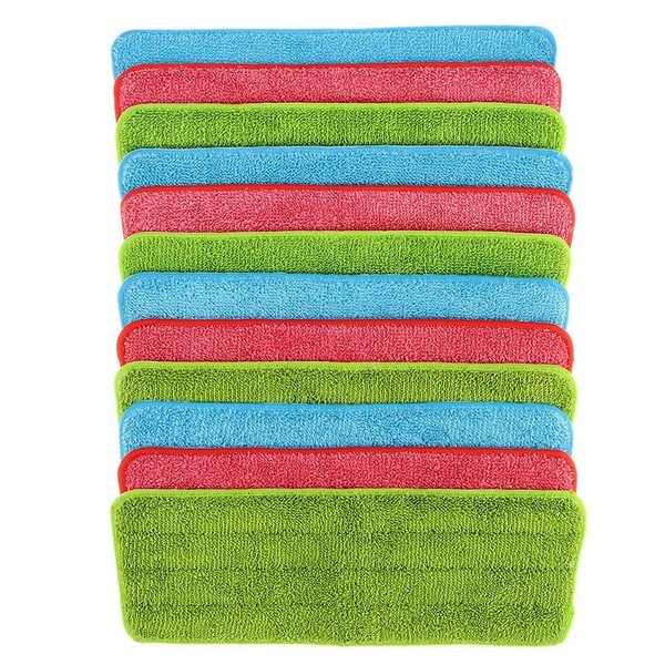 HOBBYIN 6 Pieces Microfiber Cleaning Pads Mop Pads,Reusable and Washable