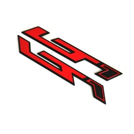 Pair New LT1 Emblems 3D Badge Left and Right Engine Hood Badge Decal Replacement for Corvette C4 C7 ZR1 (Black Red)