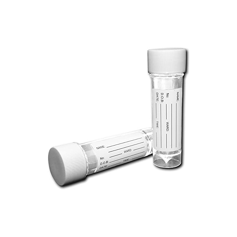 RE-GEN 6x 30ml Clear Plastic Liquid Container Pots, Screw Top