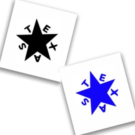 Many Colors & Sizes Texas Star Republic Flag Guns Alamo TX Vinyl Decal Car Truck Sticker Cup