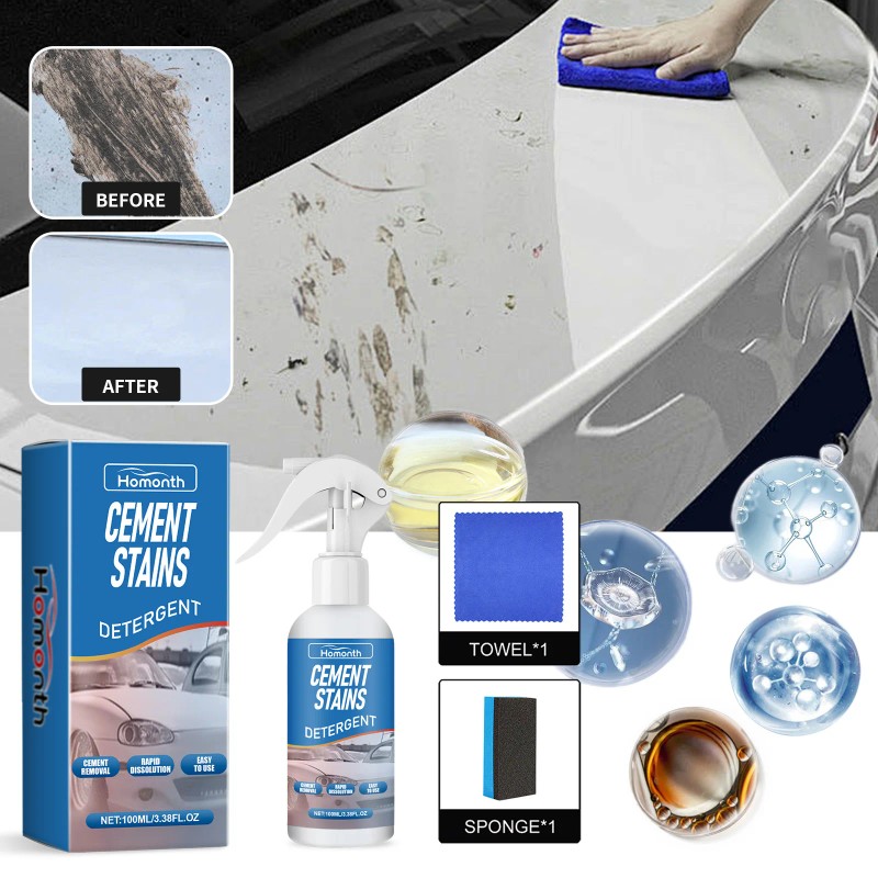 Homonth Cement Stains Detergent, Car Paint Concrete Spot Removal Stubborn