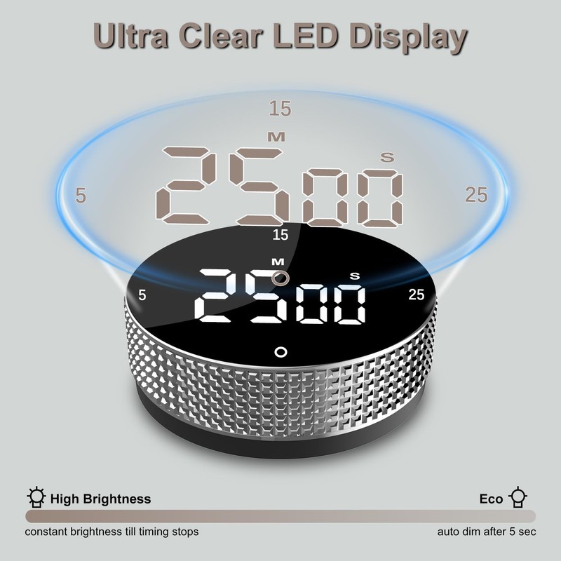 Digital Kitchen Timer, Magnetic Egg Timer, Kitchen Clock, Stopwatch, Countdown
