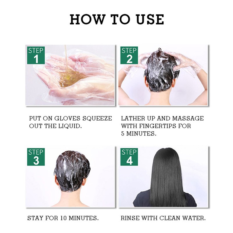 Black Hair Shampoo White Hairs Dye Colouring Quick Dyeing 250ml