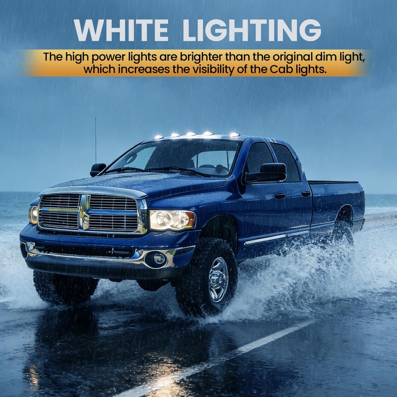 LED Cab Roof Marker Lights for 2003-2018 Dodge RAM 1500