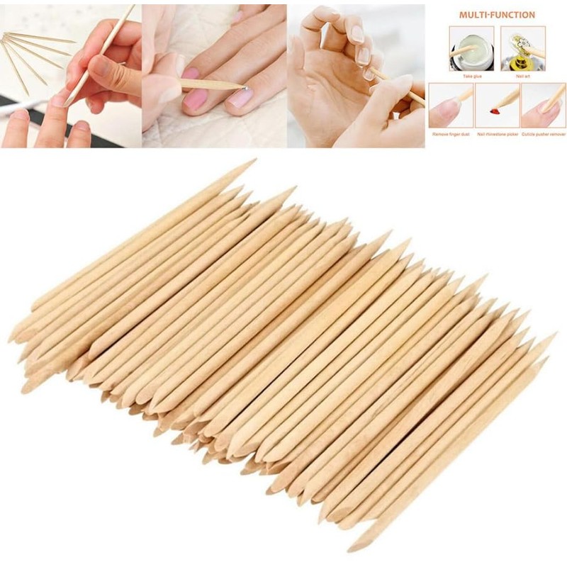 GOOD STUFF Pack of 12 Wooden Sticks for Cuticle Remover