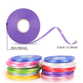 50m x 2 Rolls Yellow Ribbon for Balloons Curling Ribbon Balloons Ribbon, Balloons String Ribbon for Gift Wrapping Christmas Birthday Crafts Wedding Party Balloons Decoration Ribbon Yellow 5mm