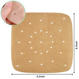 150Pcs 8.5 inch Air Fryer Parchment liners Papers Accessories, Square Bamboo Steamer Papers Sheets