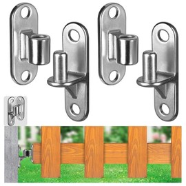 Bisagras de puerta para montaje en pared, paquete de 2 bisagras de puerta pesadas, bisagras resistentes SUS304 para valla de madera con 5/8 pulgadas, capacidad de hasta 600 libras para cercas de madera y puertas de granja