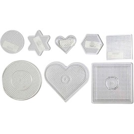 Peg Board, size 7-15 cm, transparent, 8asstd