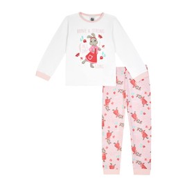Peter Rabbit Girls Pyjamas Toddler Lily Bobtail PJ set, Ages 12 Months to 5 Years Old (18-24 Months) White