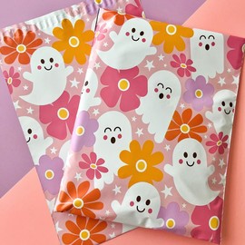 10x13 Groovy Ghosts Poly Mailers - Count: 500