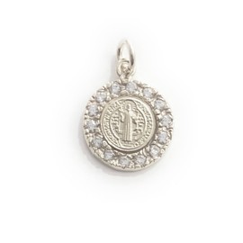 St Benedict Medal 925 Sterling Silver, Silver