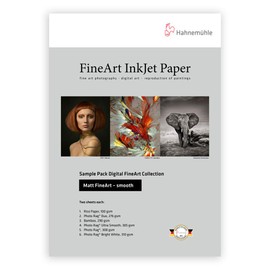 Hahnemuhle Inkjet Paper Sample Pack Matte Smooth 8.5x11 In, 12 sheets