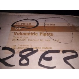 Kimax New Kimble/ Kimax 50ml Volumetric Pipet Cat. P4145-50 Class A Pipet