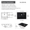 MEJE #202H -18 Inch Undermount Rectangle Bathroom Sink, Porcelain Ceramic