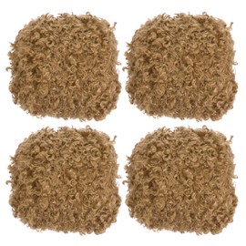 PATIKIL 33yds Fluffy Yarn, 4 Skeins Fuzzy Yarn Faux Fur Yarn Crochet Soft Polyester Plush Fur Eyelash for Crocheting Knit Blanket Rug Sweater Scarf Hat Bear Craft, Dark Brown