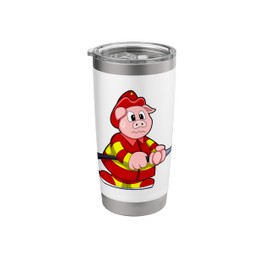 Pig Firefighter Fire extinguisher Fire department Stainless Steel Insulated Tumbler