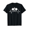 Pickleball Heartbeat Funny Pickleball T-Shirt, black