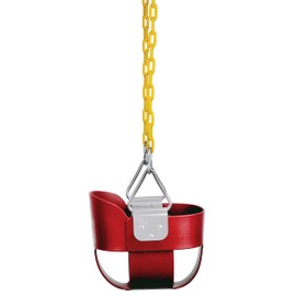 New Bounce Toddler Swing Seat - Outdoor Baby Swing, Fully Assembled with Coated Chains and Rust-Proof Stainless Steel - Your Child Will Love This Heavy Duty High Back Full Bucket Swing
