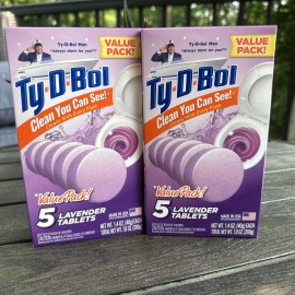 Unbranded Ty-D-Bol Toilet Bowl Cleaner Tablets 2 Value Packs (10 Tablets) Lavender Scent