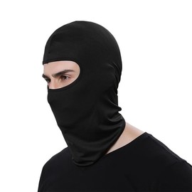 Ski Mask Balaclava Hood Skullies Beanies Outdoor Sports Cycling Hat (AU, Alpha, One Size, Black)