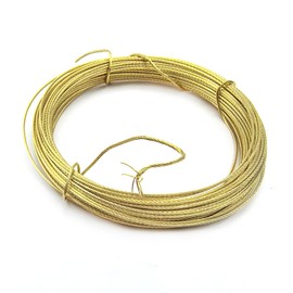 32.8 Feet (10m) Brass Picture Hanging Wire 0.7mm Metal Photo Frame Wire for Hanging Pictures Photo Frame