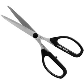 CANARY Scissors with Ruler on Blade, Precision Scale Office Scissors, Non-Stick Teflon Coating Anti Adhesive Long Blade Type Black