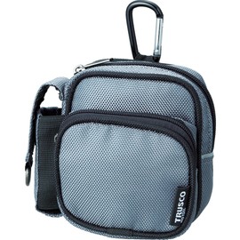 TRUSCO TCTC1802-GY Compact Tool Case, Two Wide Pockets, Gray