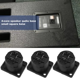 Create idea 10 x 4-Pin Speakon Jack Socket Audio Speaker Amplifier 4-Pin Square with Screw Cap Compatible with Neutrik Speakon NL4MP/NL4MPR/NL4FC