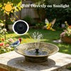 Bird Bath for Outside, Solar Powered Bird Bath Bowl Fountain