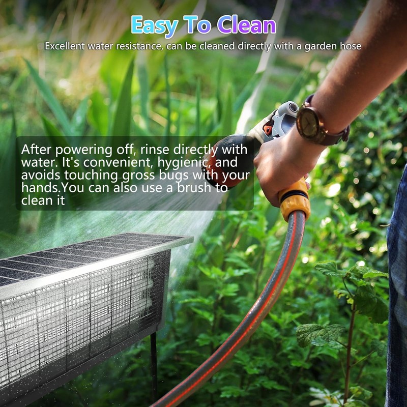 Powerful Large Solar Bug Zapper Outdoor for 4000 sq.ft, Rechargeable